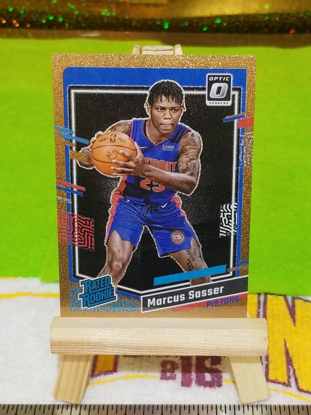 Marcus Sasser RC 2023-24 Donruss Optic Copper Glitter Prizm SP /99 #242 SHARP!