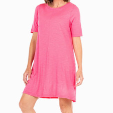 FRESH PRODUCE Small Papaya PINK LORNA Jersey Cotton Flounce Dress 65 NWT S