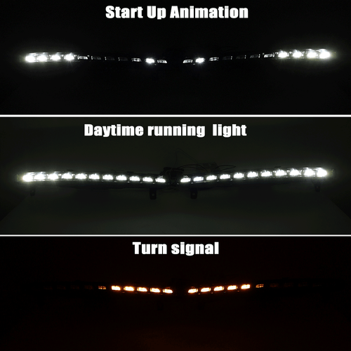 Pair LED DRL Daytime Running Light For Audi Q7 2010-2015 W/Turn Turn Signal Lamp - Picture 2 of 19