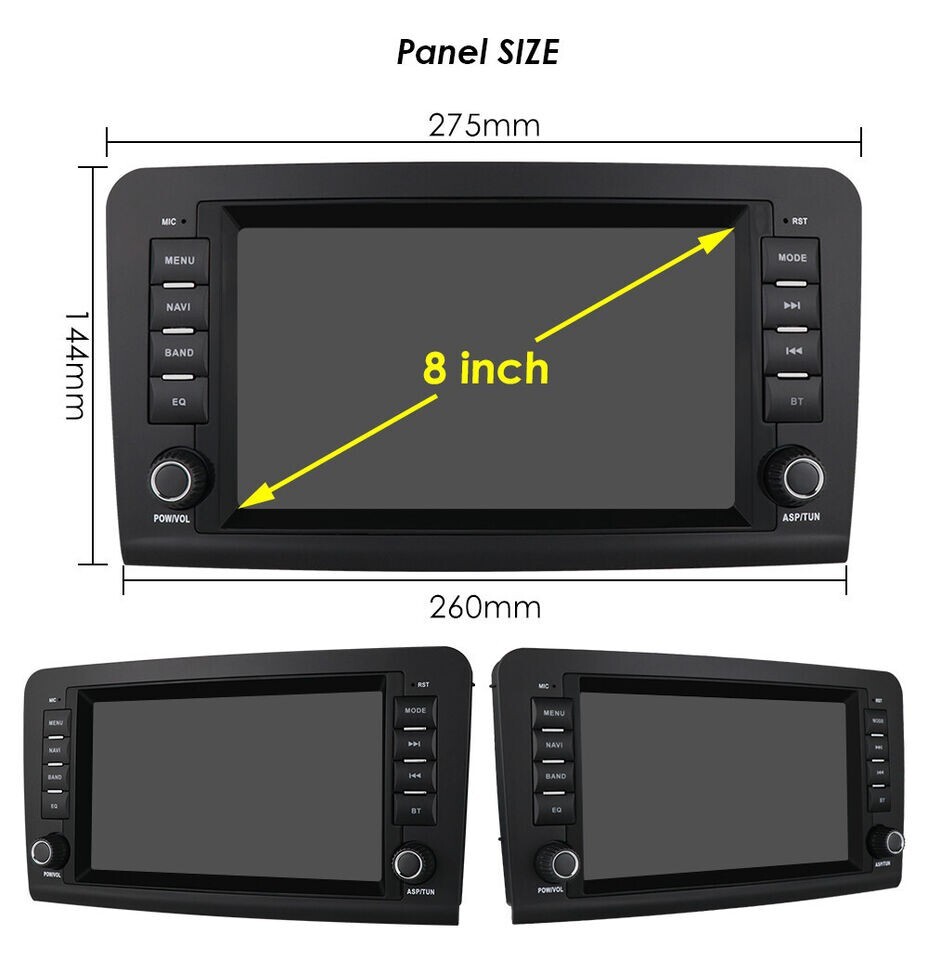 For Mercedes Benz ML GL ML350 GL320 X164 Android12 Auto Carplay Radio Stereo GPS