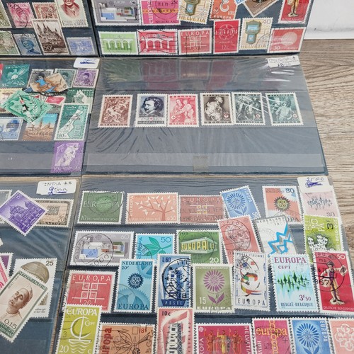 LOTE DE 225 SELLOS VINTAGE EN 10 TARJETAS USADOS VARIOS PAÍSES - Imagen 5 de 10