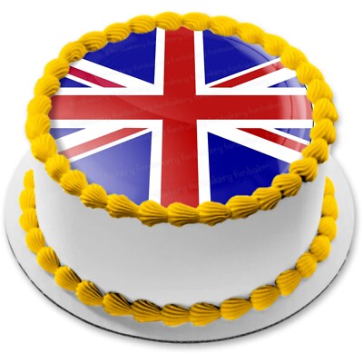 Union Jack Tortenaufleger Party Deko essbar Geburtstag Cupcake Flagge UK GB Geschenk
