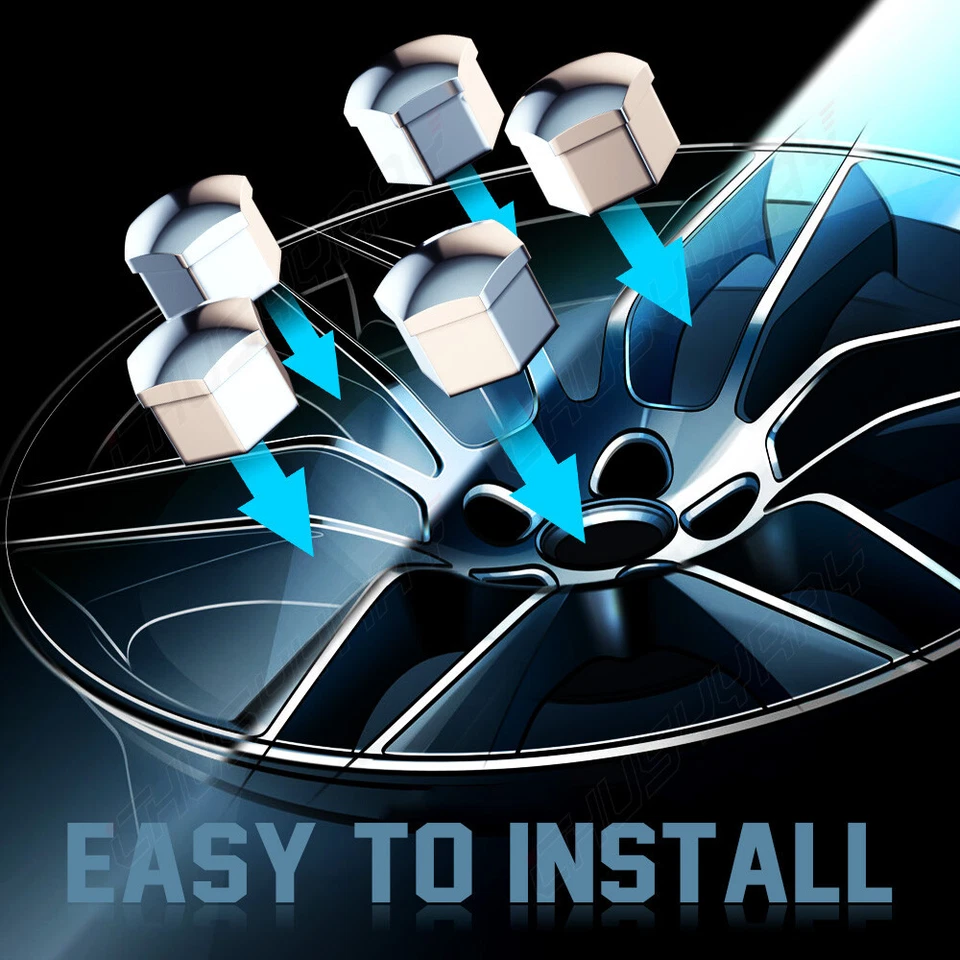 Cubo de carro cinza 20x 17mm tampa de parafuso tampas de porca de roda de carro aros de parafuso acessórios - Imagem 3 de 4