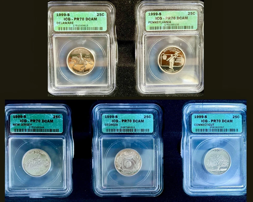 1999-2009 ICG PR70 Clad Proof State Quarters & Territories Complete 56 Coin Set! - Image 2 of 4