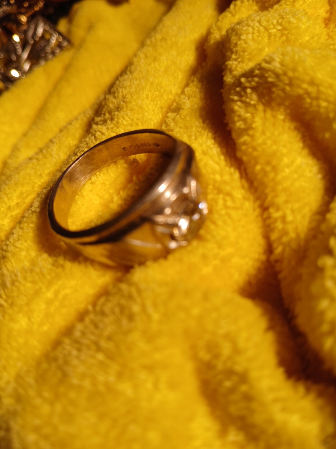 Mens Ring Extra Large Silver PLATED Simulated CZ … - image 4