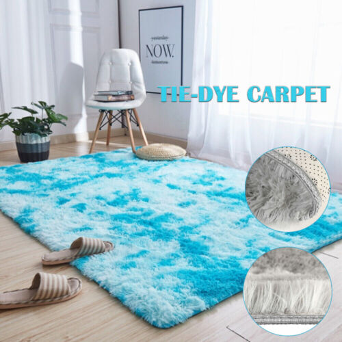 Blau Weich Vorleger Shag Flauschig Teppiche Teppiche Fußmatte für Schlafzimmer Wohnzimmer - Bild 5 von 17