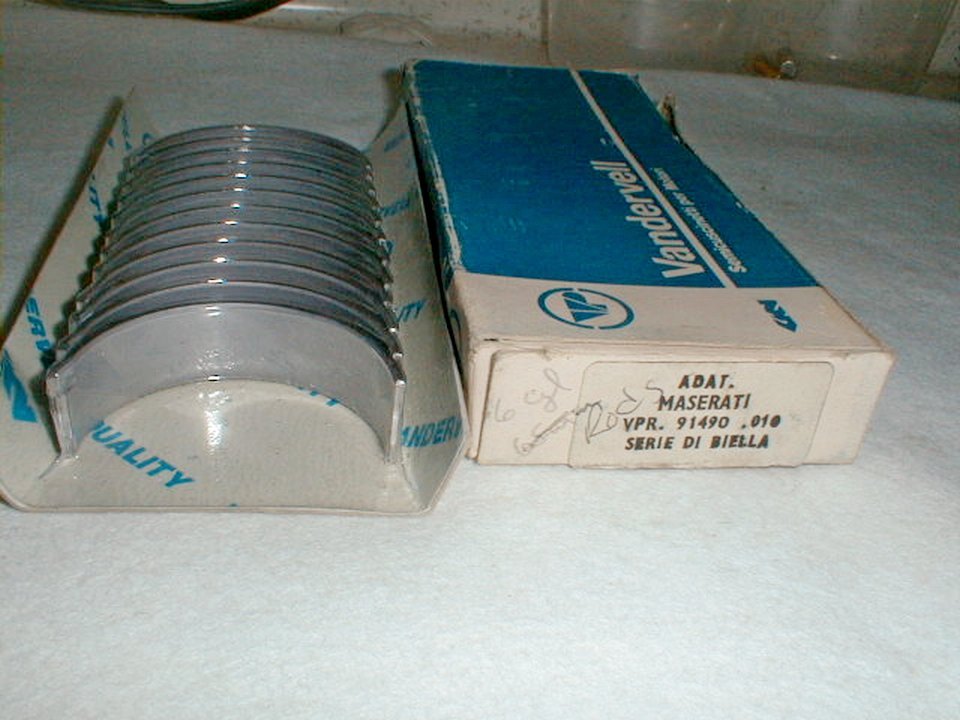 MASERATI 3500GT,Sebring,Mistral NOS rod bearings 0.010 under, OEM, Vandervell  