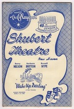 Barry Nelson "WAKE UP, DARLING" Kay Medford 1956 FLOP New Haven Tryout Playbill