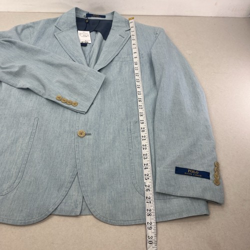 Polo Ralph Lauren Chambray Jacke Sport Mantel Blazer Hellblau Herren 42 S Neu mit Etikett - Bild 13 von 19