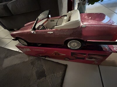 Vintage 1994 Barbie Jaguar XJS Car Sparkling Pink Glitter