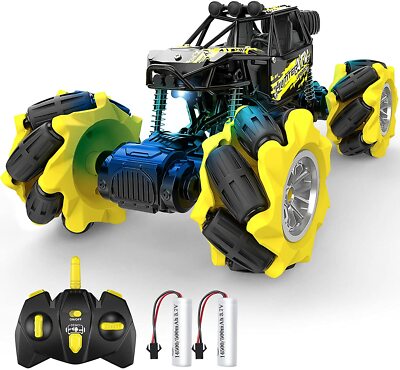 1:16 Metal Drift RC Truck 360° Rotating 4WD 2.4Ghz Monster Truck W/ 2 Batteries 