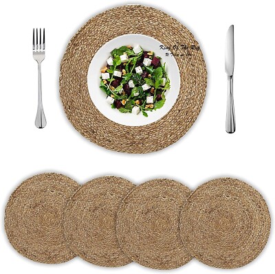 Servietten Jute Rund Platzsetzs und Untersetzer Handmade Tischsets Jute Hemp