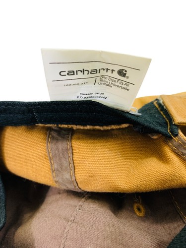 Carhartt light brown adjustable hook and loop logo cotton baseball cap - Picture 6 of 7