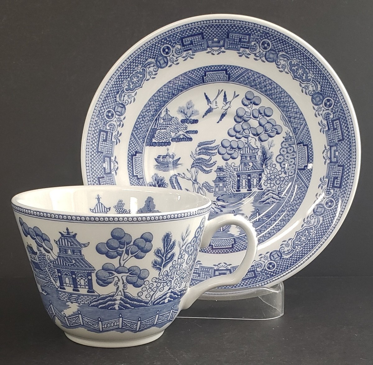 Spode Georgian Blue Room Willow Cup and Saucer
