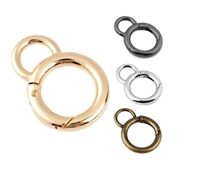 Karabiner Ring 20mm Gold, Silber, Schwarz, Altmessing - 1  / 5  / 10 Stk - Bild 1 von 4