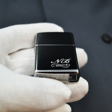 Zippo Engraved Monogram Polished Chrome