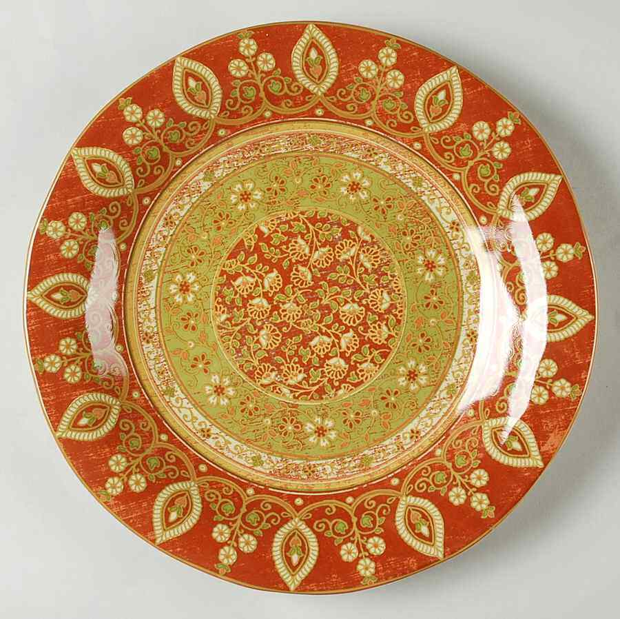 222 Fifth Kashmir Blue Dinner Plate – Elegant Floral Design 8193962