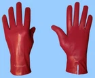 LEATHER DRESS GLOVES-NEW MENS SILK LINED GENUINE RED LAMBSKIN LEATHER- THIN-SOFT