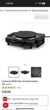 Portable Electric Hot Plate Cooker, Double Single, Table Top Hob 2500W Black