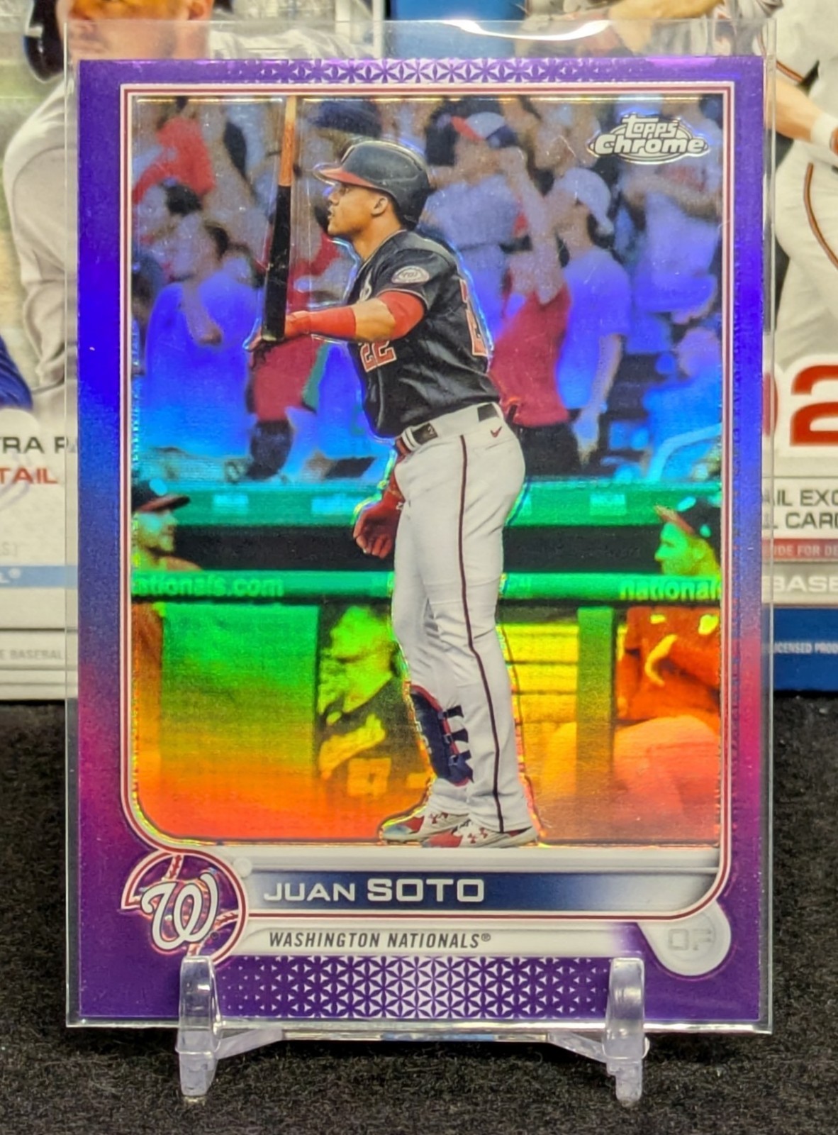 2022 Topps Chrome Juan Soto Purple Refractor /250 Nationals Parallel #129