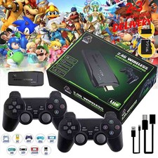 35000+ Retro Video Game Console 4K HD TV Game Stick Ink.2 Wireless Controller UK
