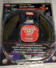 Premium Grade 16 Gauge Speaker Cable, 50 Feet New by Carol Command Premium Wire