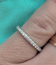 Tiffany & Co Soleste Half Circle Diamond Wedding Band Ring 0.17 ct Plat Rt$3,400