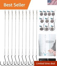 25pcs Heavy-Duty Saltwater Circle Hooks with Stainless Steel Leaders & Swivels