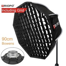 Triopo 90Cm Photo Portabe Bowens Mount Softbox W/ Honeycomb Grid K90 Octagon