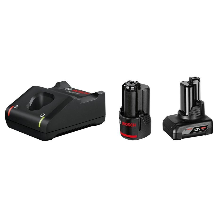 Kit Energia Bosch Professional 12V: Starter Set con 2 Batterie e Caricatore