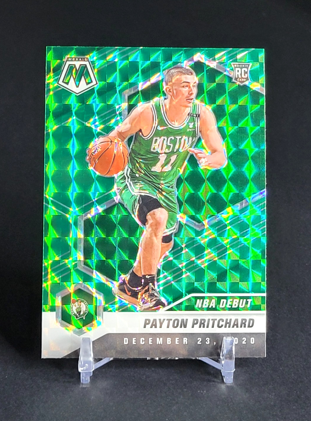 Payton Pritchard - 2020-21 Panini Mosaic - NBA Debut #269 RC Green Mosaic Prizm