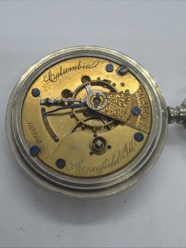 Scarce Illinois Columbia 18s Transition 1878 Antique Pocket Watch For Repair