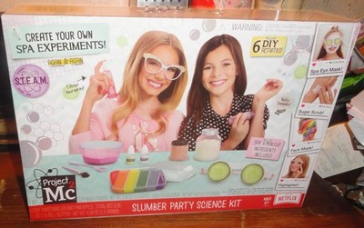 LOT OF 2 NEW Project Mc2 SLUMBER PARTY Science Kit 6 SPA Treatments Scrubs Mask