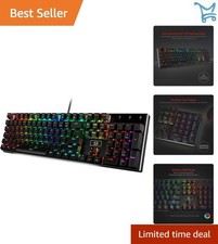 RGB Wired Mechanical Gaming Keyboard 104 Keys Hot-Swap Aluminum Backlit