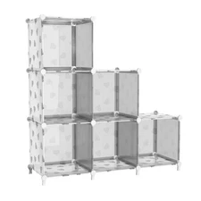6 Cube Storage Organizer, Bookcase Bookshelf with Pattern, Closet Organizer C...