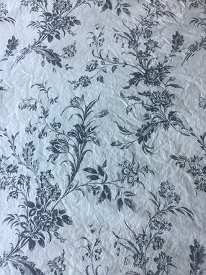 IKEA Vintage Full Queen Alvin Kristen Duvet Cover Gray Toile FRENCH COUNTRY