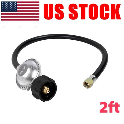#ad 2FT Propane Regulator Hose Low Pressure 3 8 Female Flare $14.24