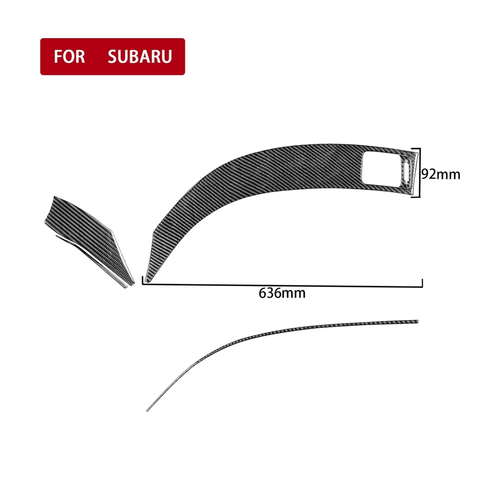 For Subaru Impreza WRX STI 2008-14 Real Carbon Fiber Dashboard Panel Trim Kit — 第 4/4 张图片