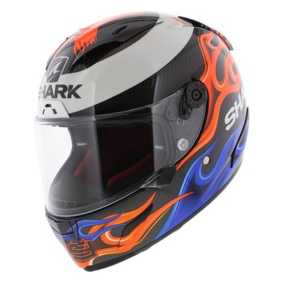 SHARK RACE-R PRO CARBON ザルコ 2019 フランス XL Shark Race-R Pro Carbon Lorenzo 2019 Full Face Helmet - Black Blue