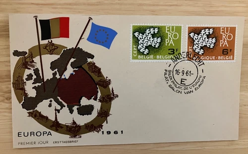 Belgium 1961 FDC -- Europa CEPT  -- 100% charity