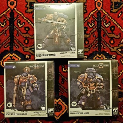 JoyToy Warhammer 40,000 40K Space Marine 2 - Set of 3x Heavy Relic Ultramarines
