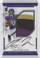 2016 Panini National Treasures RPS Rookie 71/99 Chris Moore #123 Patch Auto 9a7