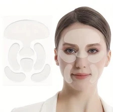 16pcs Silicone Anti Wrinkle Reusable Pad Face Eye Patches Forehead Patch Skin