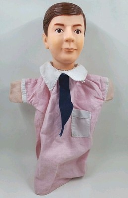 VP1 Vintage Dad Man Hand Puppet In Pink Shirt And Tie  Learning Resources