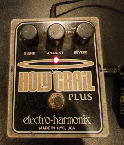 Electro-Harmonix Holy Grail Plus Reverb Pedal + Tested & Working
