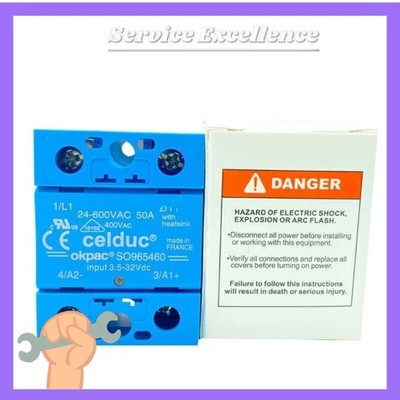 1PCS New for Celduc Okpac Solid State Relay SO965460 50A/24-600VAC PLC