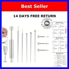 Titanium Piercing Insertion Pin Tool Curved Taper Kit for Tragus Helix Lip Nose