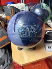 *USED - Bowling Ball -15lb 900 Global "HARSH REALITY SOLID" PLUGGED / RESURFACED