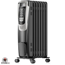 5 Temperature Settings Oil-Filled Radiator Heater - Remote Control & LED Display