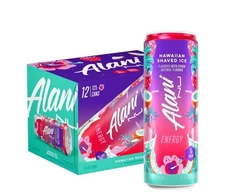 Alani Nu Energy Drink - Hawaiian Shave Ice, Zero Sugar - 12oz. Ea. (12 Cans)